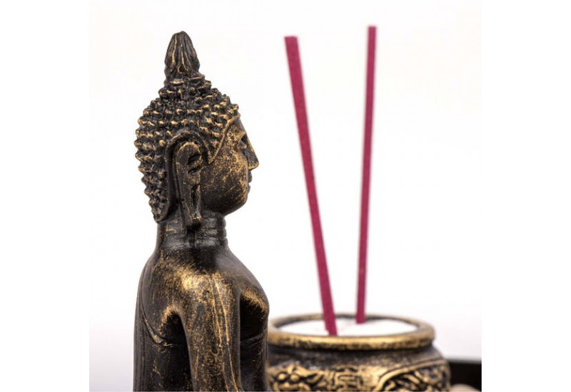 marque generique - Mini Zen Jardin Bac à Sable Kit avec Bouddha