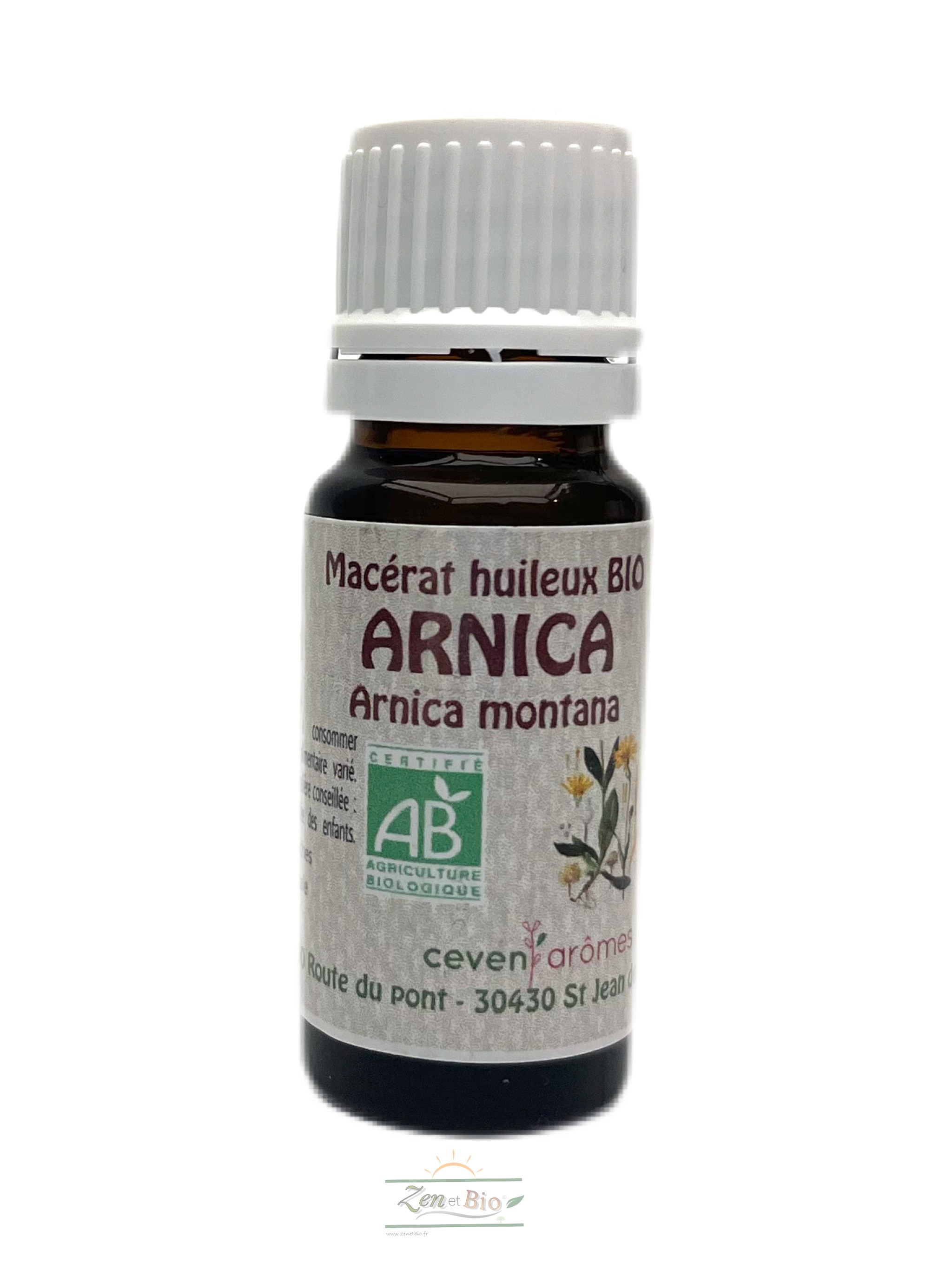 Huile d'Arnica bio. Macérat huileux biologique d'Arnica Montana